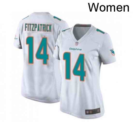 Womens Miami Dolphins 14 Ryan Fitzpatrick Game White Football Jersey